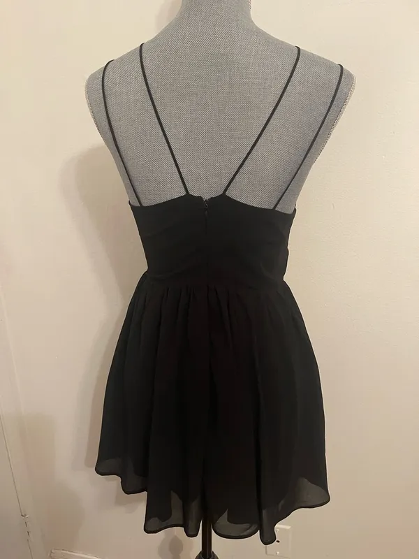Windsor Black Strappy Dress Mini. Size Small  - Image 5