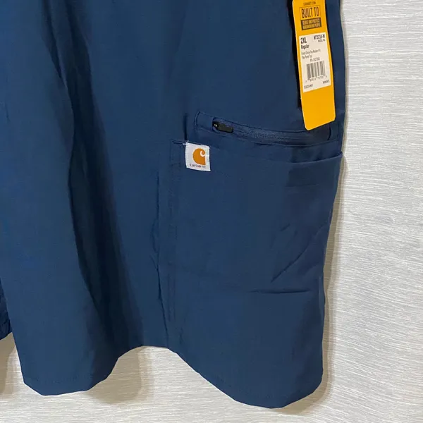 Carhartt Force Cross-Flex Modern Fit Navy Blue Scrub Top MT3210-W Womens 2XL NEW - Image 3