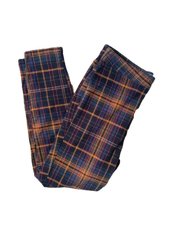 Free People Plaid Cropped Skinny Pants - Image 5