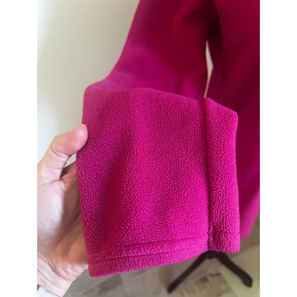 Old Navy Y2K Pink Quarter Zip Fleece Pullover Medium Sweater Retro Gorpcore Cozy - Image 4