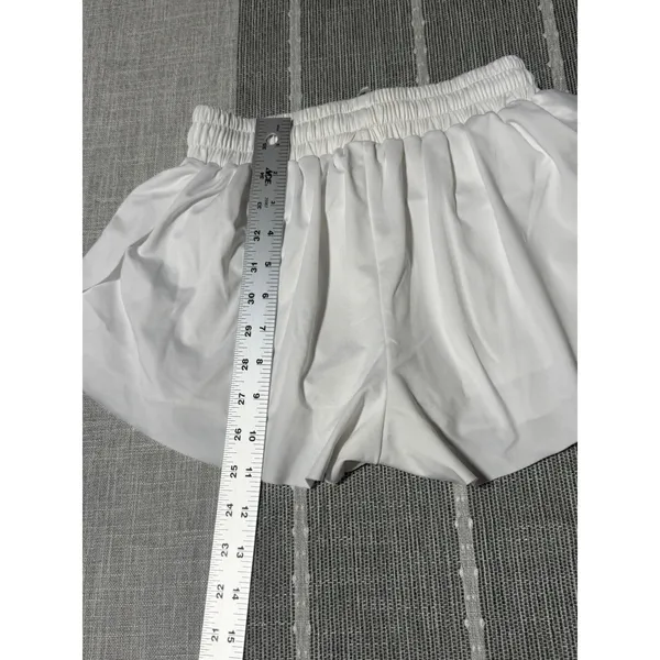 Nfinity White Cheer Shorts Double Layer Athletic Skort Womens 2XS Crown Logo - Image 6