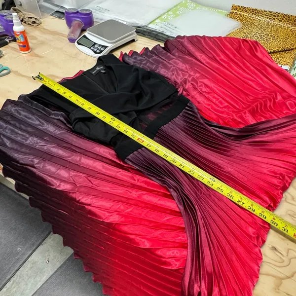 Betsy & Adam Ombre Pleated Maxi Gown Dress with Mesh Inset Waist Sz 6 Sleeveless - Image 14