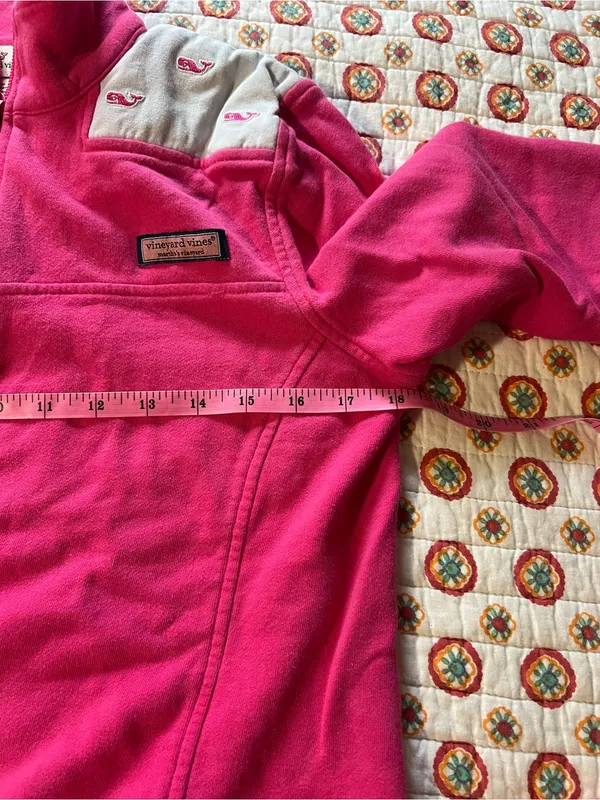 EUC Vineyard Vines Pink 1/4 Zip Sweater size small - Image 5