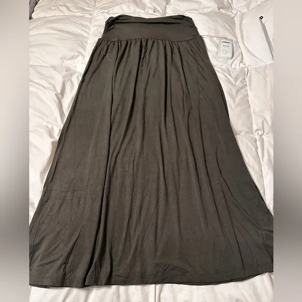 Rohb by Joyce Azria Olive Green Maxi Skirt - NWT - Size L - Image 4