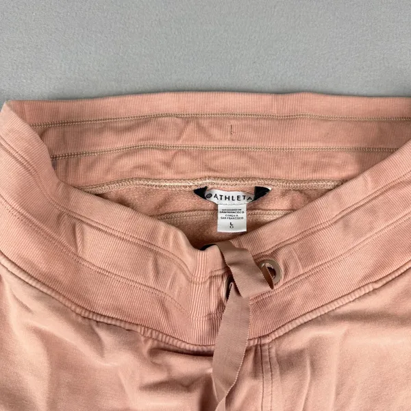 Athleta Womens Dusty Rose Pink French Terry Jogger Sweatpants Size Large L - Image 7