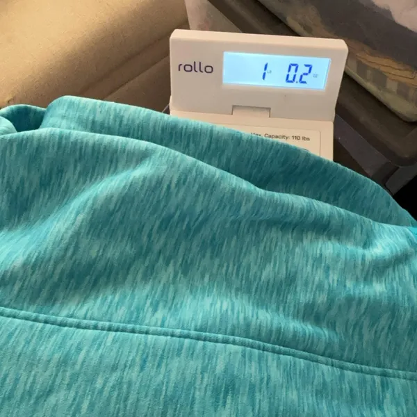 Athleta Hoodie Womens XL Blue Pullover Fleece Kangaroo Pocket Thumbholes Stretch - Image 12