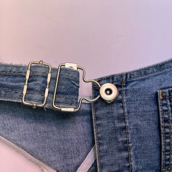 Mimi Denim Maternity Overalls With Attachment‎ To Gather In Back Med Wash S - Image 5