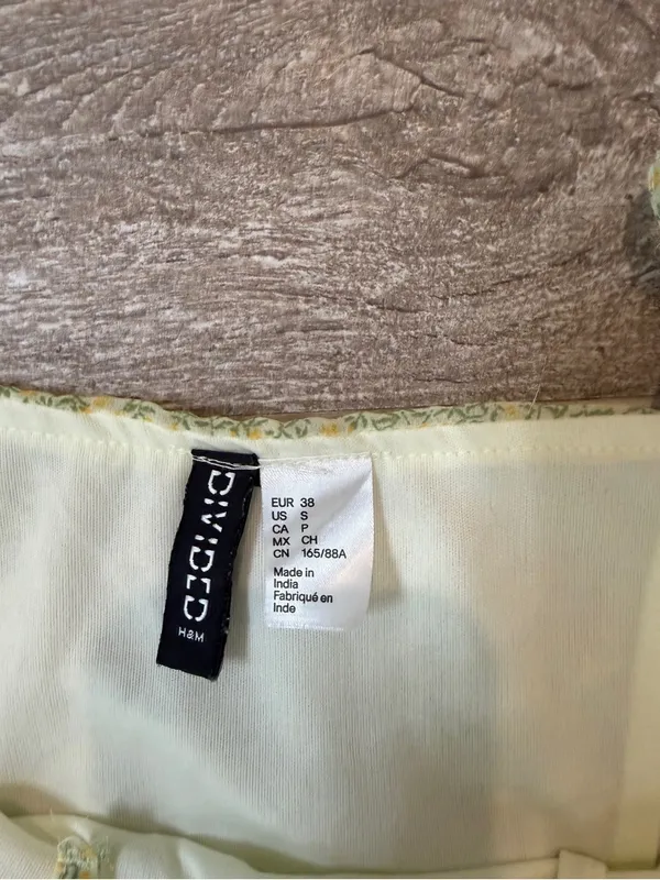 H&M Yellow Floral Mini Dress - Image 3