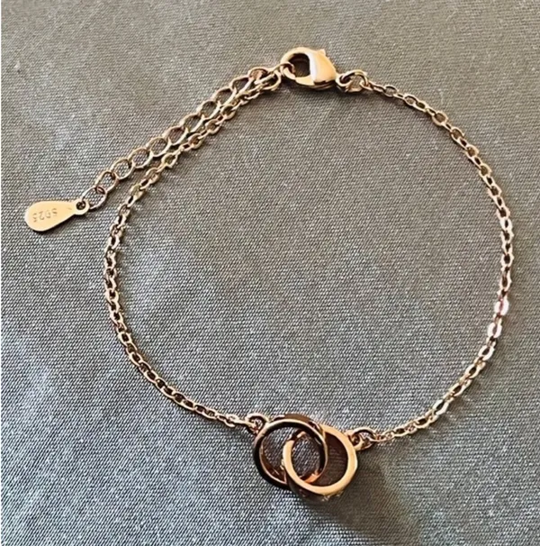Anthropologie 925 Interlocking Love Bracelet - Image 2