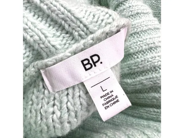 BP Chenille Cable Knit Turtleneck Sweater Green Soft Girl Cottagecore Large NWT - Image 7