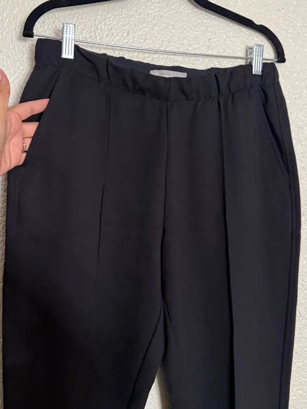 Everlane The Dream Pant Pintuck Pull On Pockets Drawstring Tapered Black Size M - Image 5