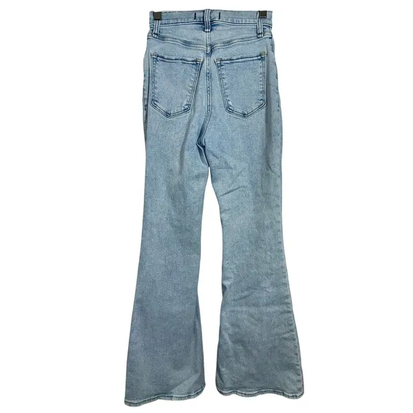 Abercrombie & Fitch Curve Love Flare Ultra High Rise Blue Denim Jeans Size 24 00 - Image 2