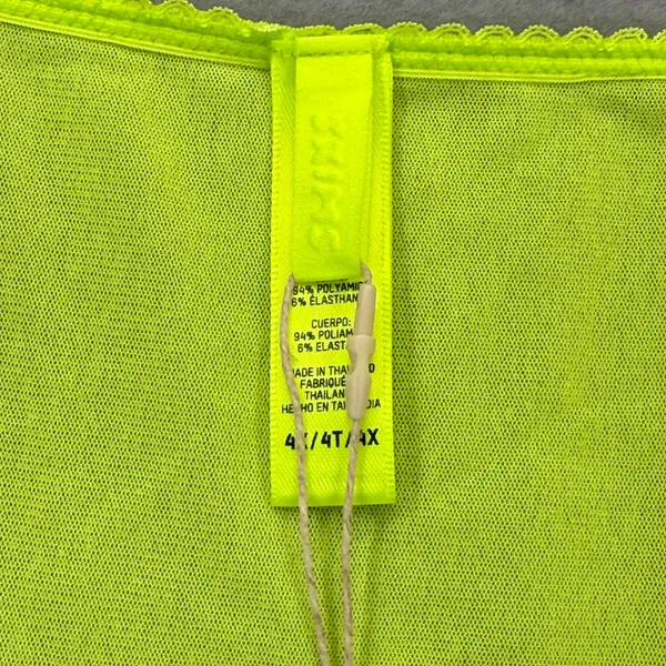 SKIMS Summer Mesh Lace Super Cropped Top Green Highlighter 4X DR-MIN-3585 NEW - Image 2