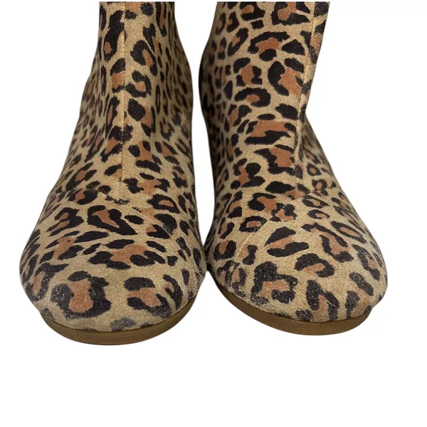 TOMS Kelsey Leopard Print‎ Wedge Ankle Boots 7.5 #1004940619-20 - Image 7