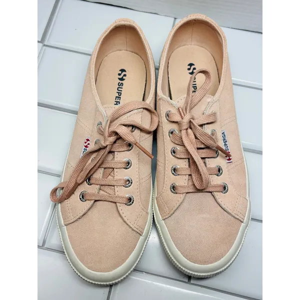 Superga 2750 Suede Sneakers Womens 7.5 Men's 6 Peach Pink Low Top S00FUW0 - Image 9