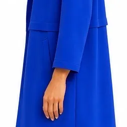 Bar III Blue Open Front Long Blazer Coat Women’s Size M Lightweight - Image 3