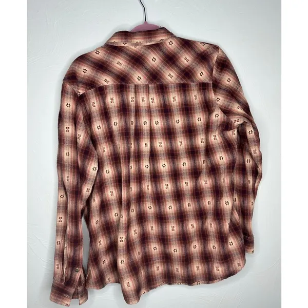 Ariat Real Relaxed Button Down Flannel Women's Size XL Western Cowgirl Patterned - Image 2