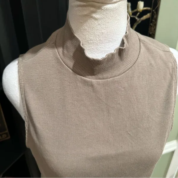 Everlane Organic Cotton Mockneck Top Size Large - Image 2