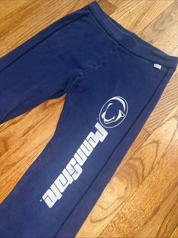 Penn State Vintage Dark Blue Champion Flared Leggings size small - Image 3