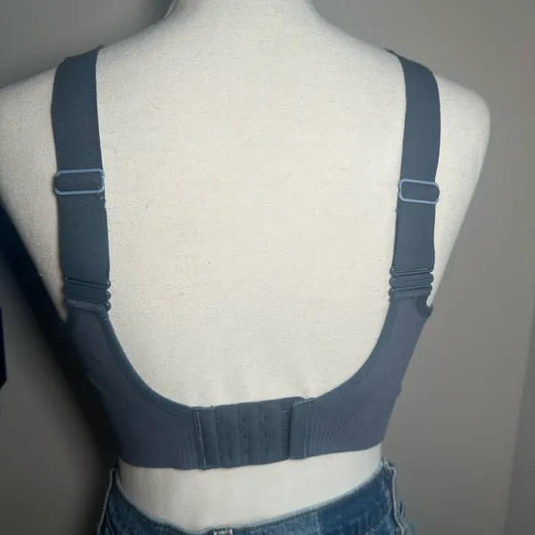 Source Unknown Blue Seamless Scoop Crop Sports Bra - Image 3