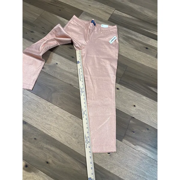 Old Navy Pixie Mid Rise Shimmer Ankle Pants Pink Size 12 New With Tag - Image 5