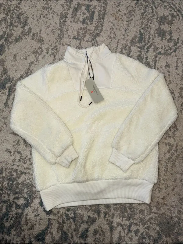 Sweaty Betty Sherpa Half Zip Sweatshirt Lily White NWT Size Large - Image 6