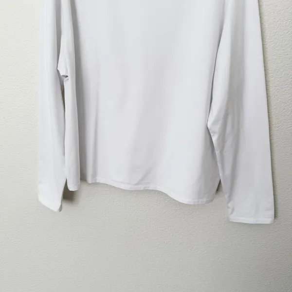 [Athleta] Bright White Supima Cotton Crew Neck Long Sleeve Essential Top Size XL - Image 7