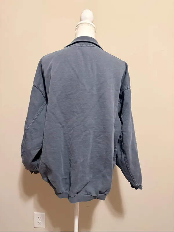 Skims Boyfriend Fleece Slouchy Turtleneck Pullover Sweatshirt In Gray size small - Image 7