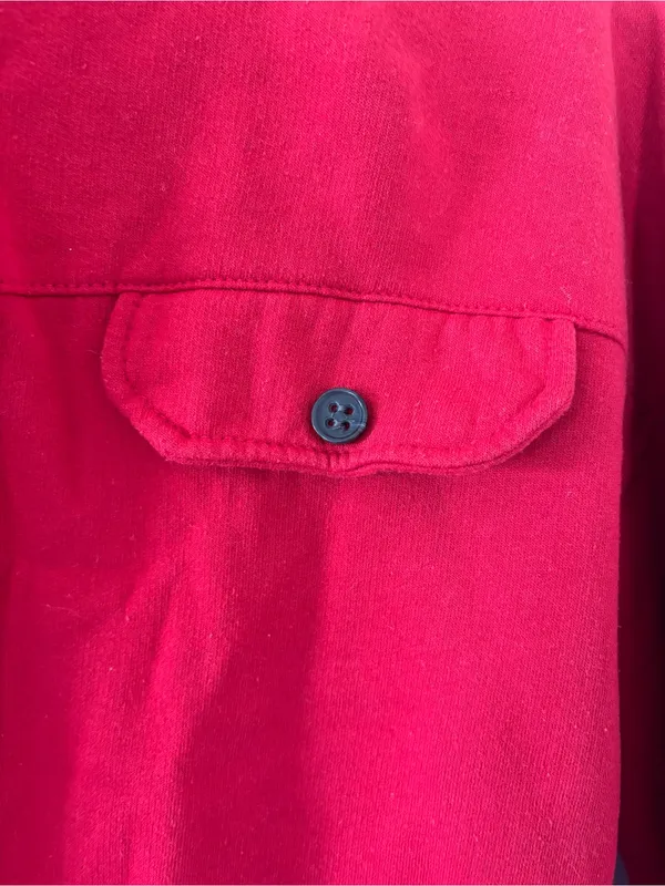 Red Quarter Button Up Sweatshirt - Image 4