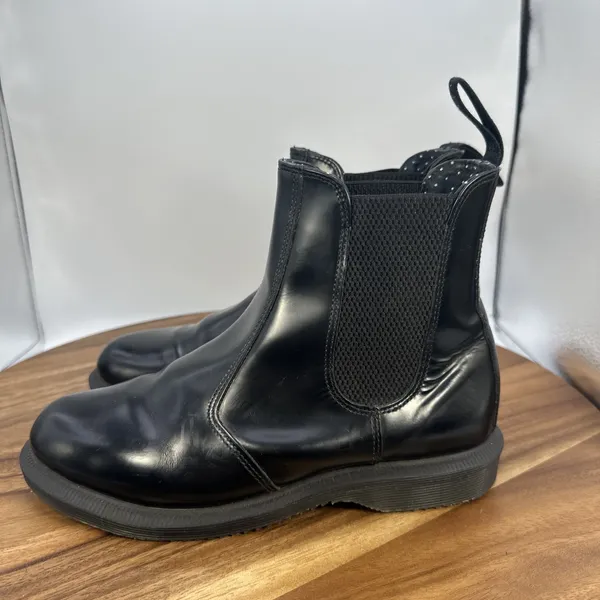 Dr. Martens‎ Flora Smooth Leather Chelsea Boots Boots Grunge Moto Women's 6 - Image 3