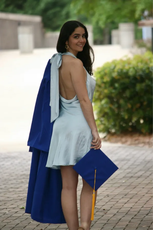 Blue Satin Altar'd State Dress - Image 2