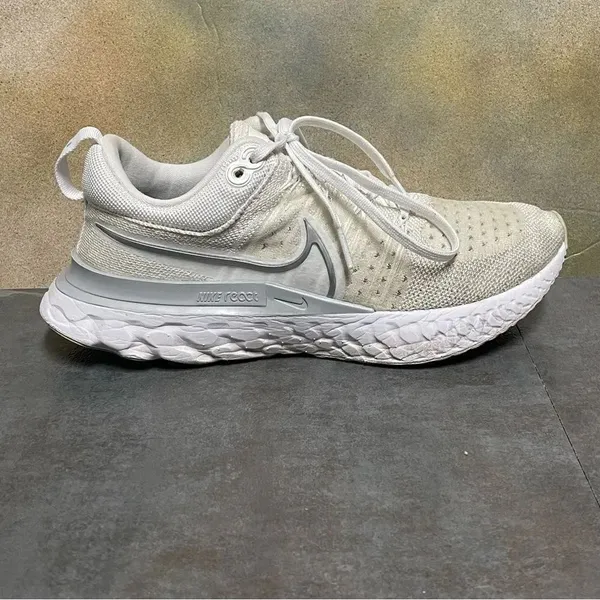 Nike React Infinity Run Flyknit 2 Women's White Sneakers Size 7.5 - Image 9