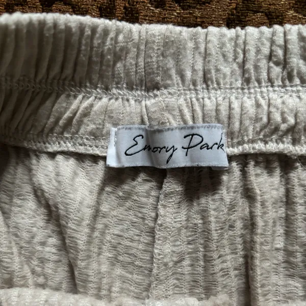 Emory Park Cream Ribbed Women Shorts - Image 3