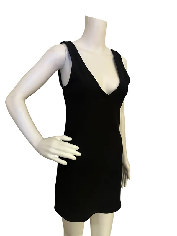 Wild Fable Classic Black V-Neck Sleeveless Dress - Image 3