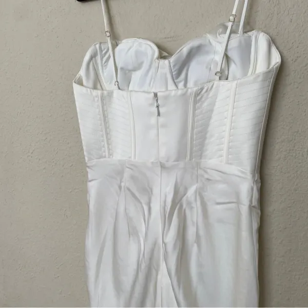 House of CB Myrna Ivory‎ Corset Slip Dress white NWOT Size L - Image 8