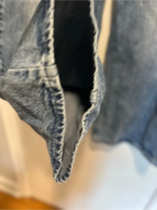 Riley & James Extra Wide Leg Baggy Y2K Wing Pocket Jeans SzXL Indie Punk Grunge. - Image 8