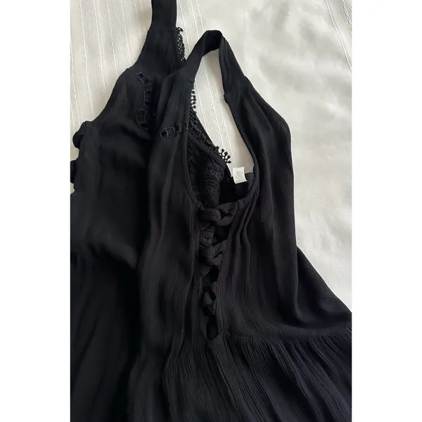 Intimately Free People DelphineEmbellished Slip Dress FlowySequin Black XS NWT - Image 14