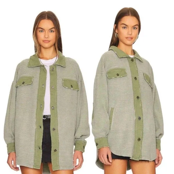 Free People Ruby Jacket Soft Oversized Dolman Quilted Fleece Shacket Size Small - Image 5