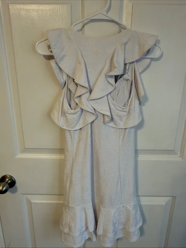 Lilly Pulitzer White Ruffle Luxletic Dress - Image 3