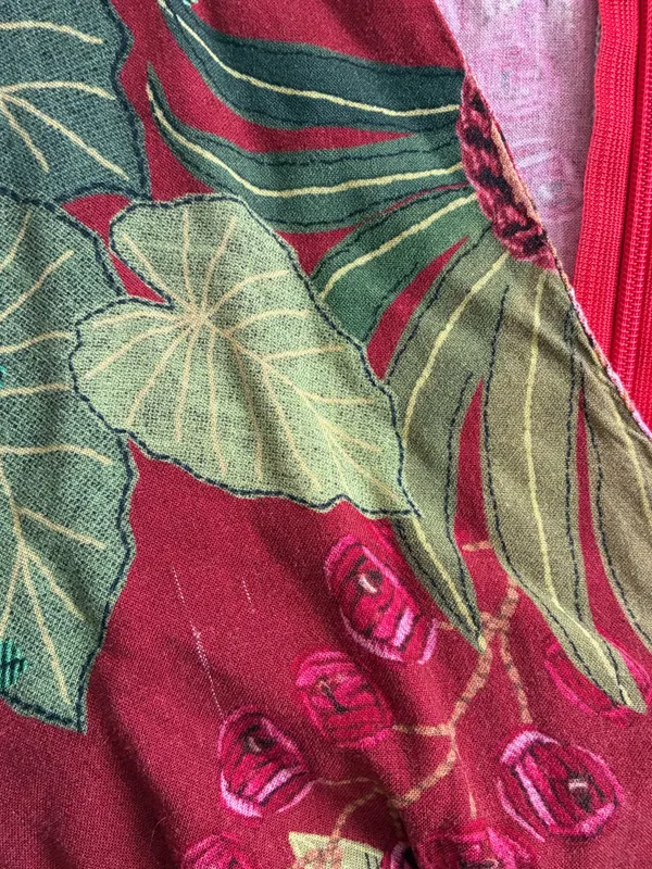 Farm Rio Red Forest Floral Print Romper S - Image 16