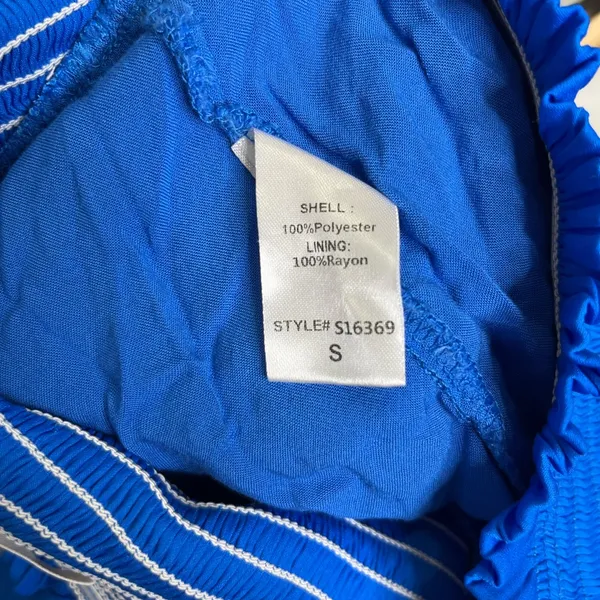 Mustard Seed Blue Tiered Mini Skirt Size Small - Image 4