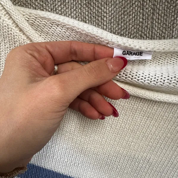 Garage Blue and White Striped Sweater - Image 5