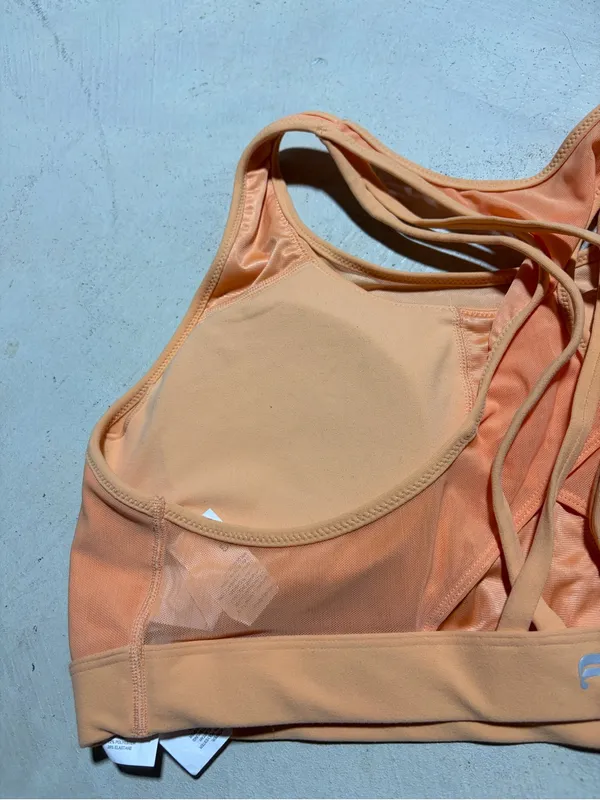 Fabletics orange peach athletic Sports Bra XL - Image 4