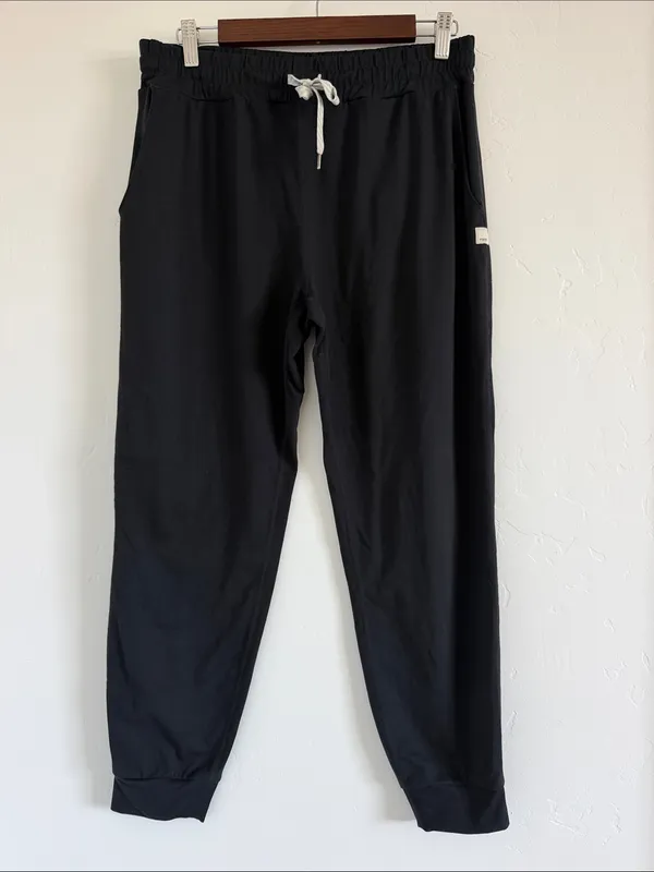 Vuori Performance Jogger Black Women’s No Size Tag Drawstring Athletic Pants M - Image 2