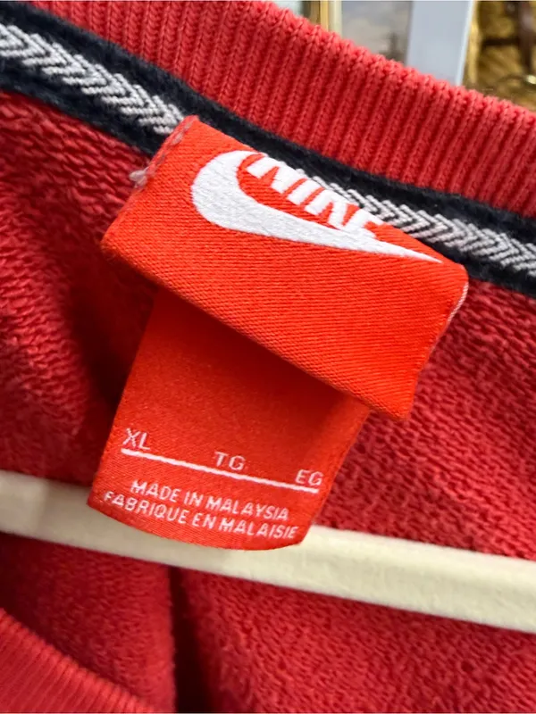 Nike Women’s Red Swoosh Logo Crewneck Sweatshirt - Image 3