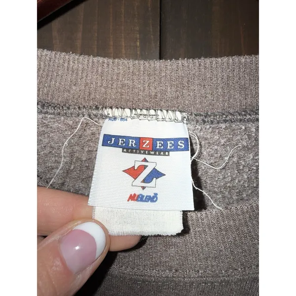 VTG Jerzees Crewneck Sweatshirt XL Patchwork Country Farmhouse Snowman - Image 3