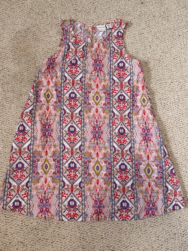 Rachel Zoe 100% Linen Trapeze Dress Medium Boho Resort Sleeveless‎ - Image 2