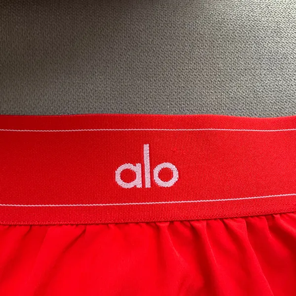 Alo Yoga Match Point Tennis Skirt Bright Red XS - Image 3