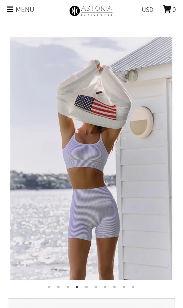 Astoria Activewear Set Workout - Blue Pinstripe / M - Image 2