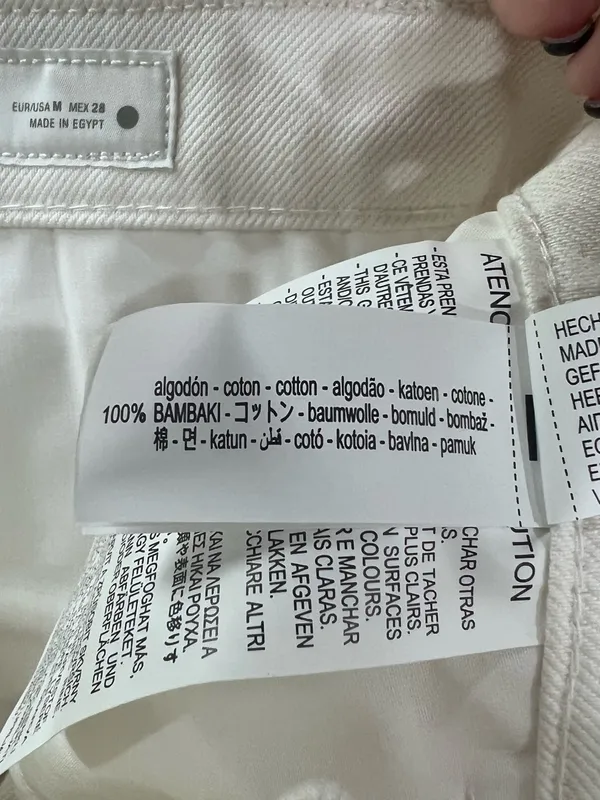 NWT Zara White Cotton Shorts M High Waist Tailored Coastal Minimalist Summer - Image 4